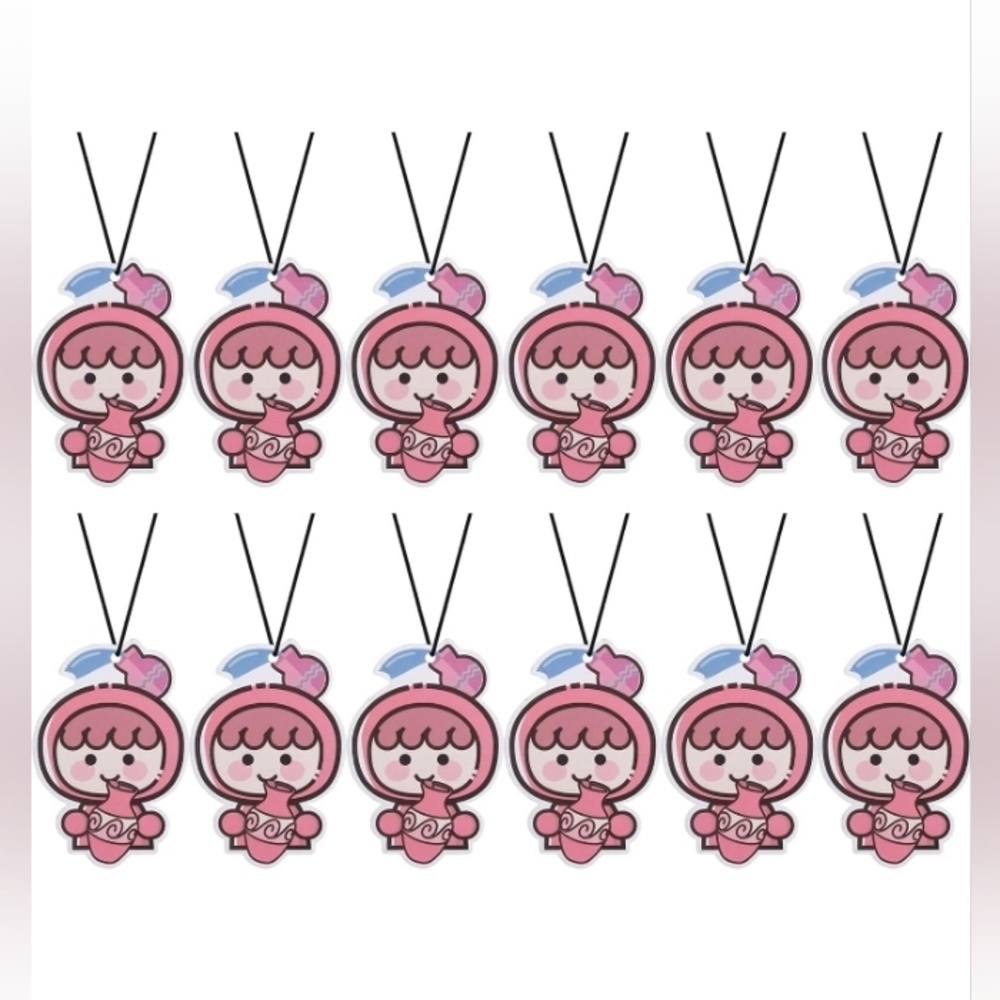 Aquarius Jasmine Scent Astrology Zodiac Girl 12 Pack Hanging Car Air Fresheners